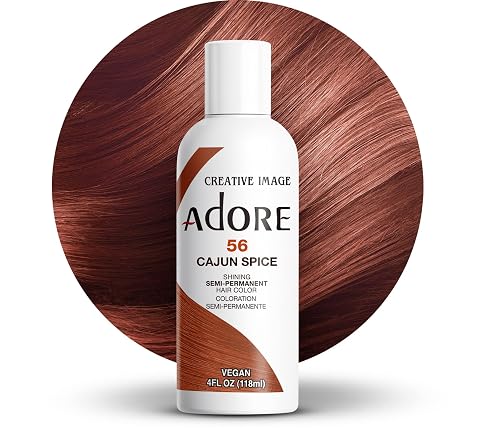 Adore Semi Permanent Hair Color (056 Cajun Spice) | Vegan & Cruelty-Free Brown Hair Dye | No Ammonia, No Peroxide, No Alcohol | 4 Fl Oz Beauty & Personal Care Adore