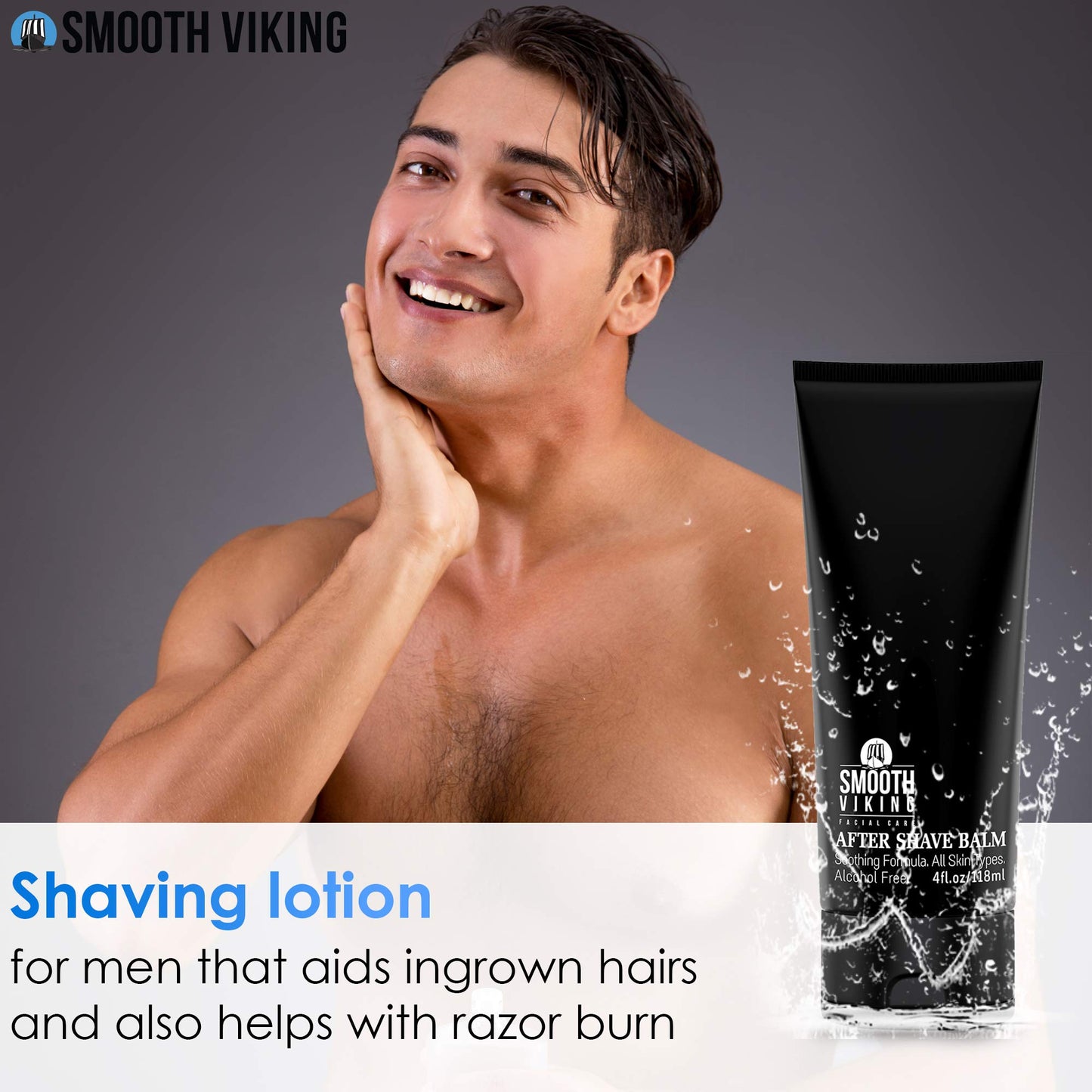 Smooth Viking Beard Care After Shave Balm For Men, Alcohol Free Mave Balm with Spiced Black Pepper Scents, Aftershave For Men, Soothing, Moisturizing Beauty and Personal Care SMOOTH VIKING BEARD CARE