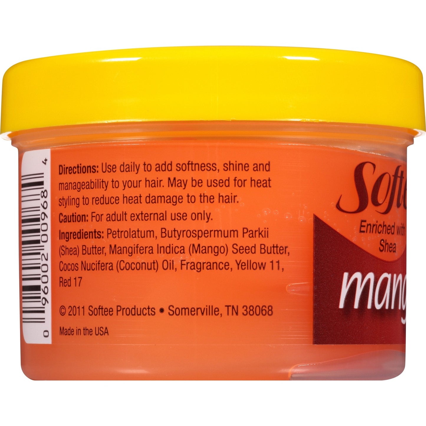 Softee Mango Shea Butter Daily Hair Dress, 3 Ounce Jar (1) Beauty & Personal Care Softee