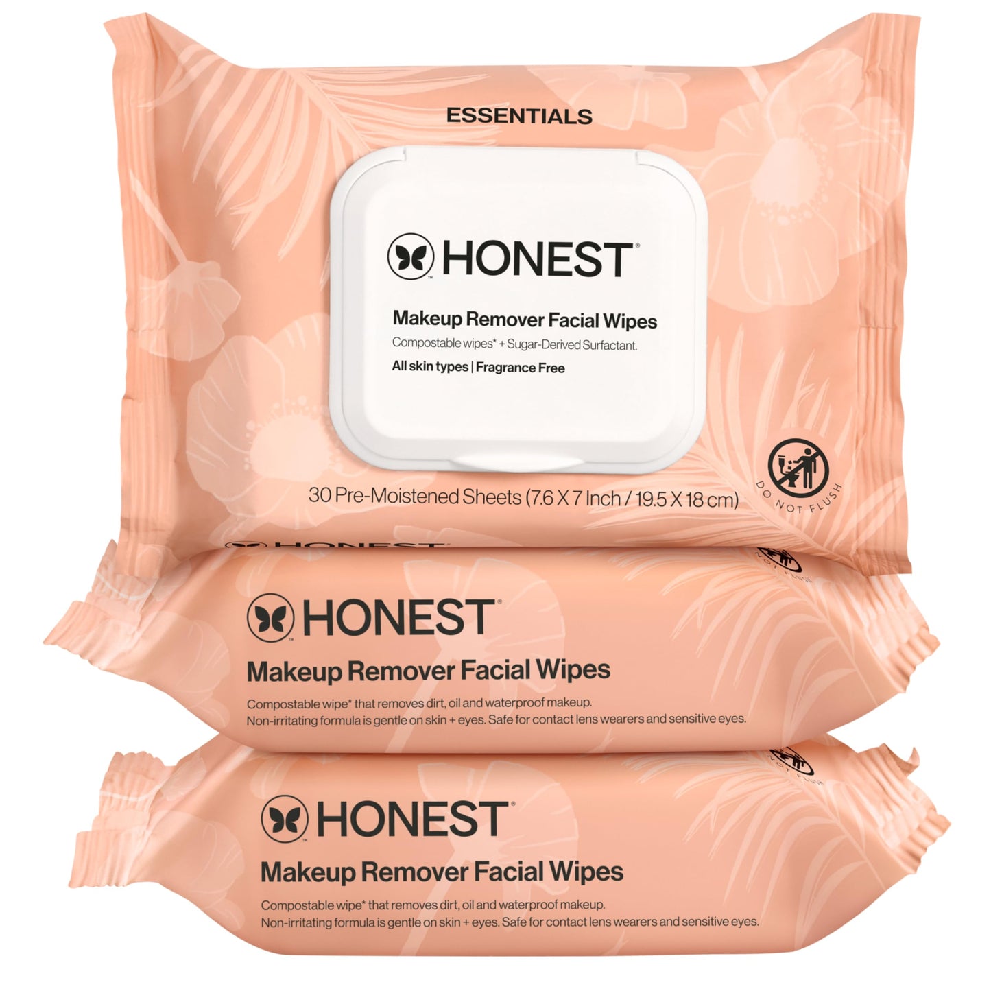 Honest Beauty Fragrance Free Cleansing Makeup Remover Facial Wipes | Plant Based, Hypoallergenic, Gentle for Sensitive Skin | 90 Count Beauty & Personal Care Honest Beauty
