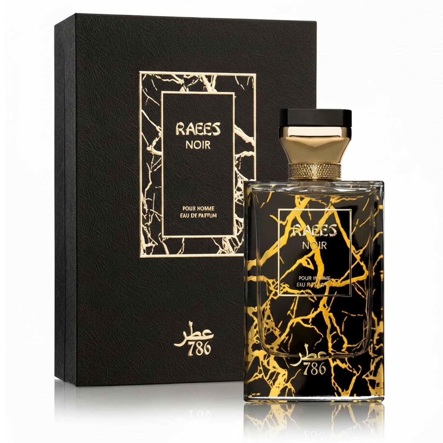 Jo Milano Raees Noir Eau De Parfum Spray | 3.4 oz (100ml) | Warm Spicy, Patchouli, Saffron, Oud Scent | Long Lasting Fragrance for Men Beauty & Personal Care Jo Milano