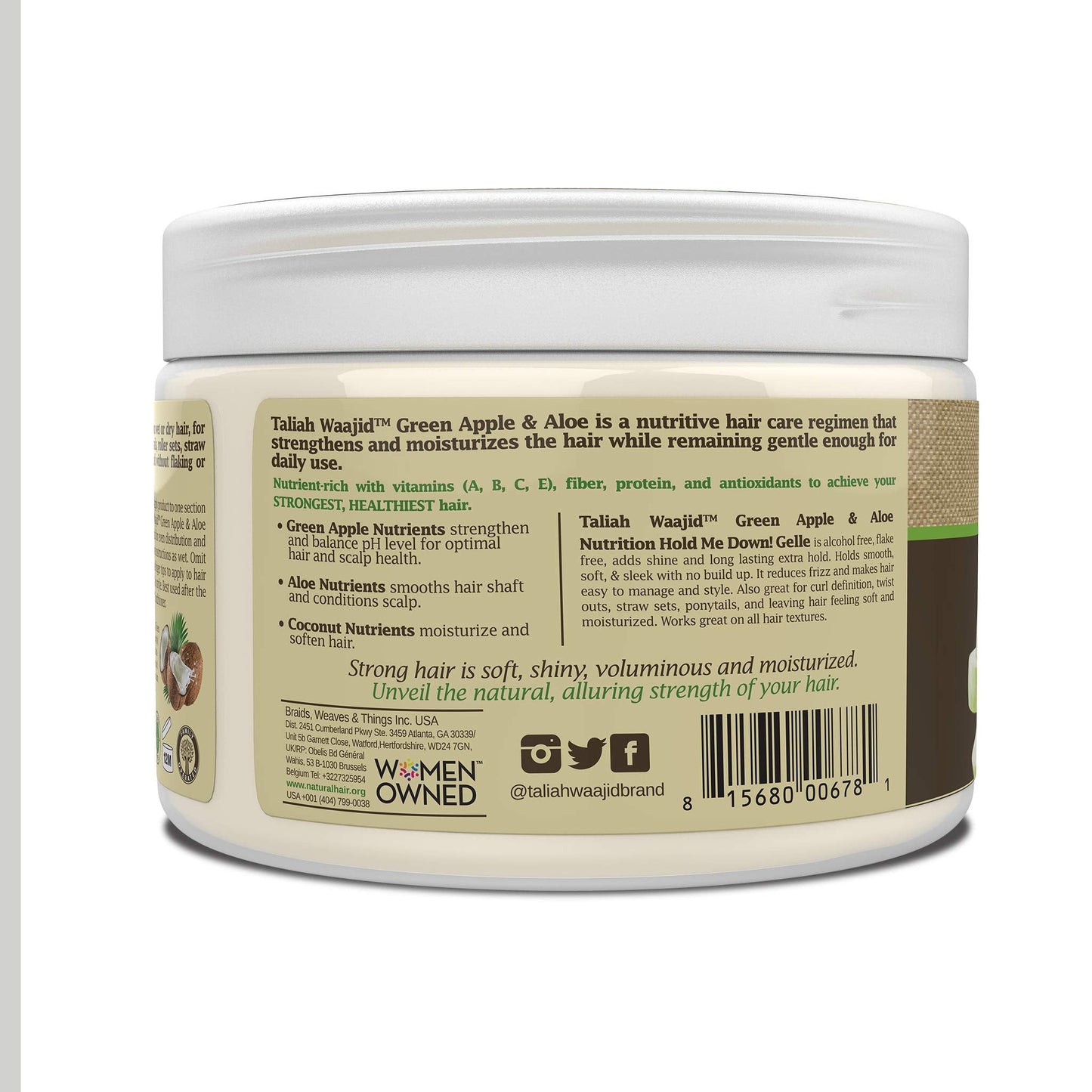 Taliah Waajid Green Apple & Aloe Nutrition Hold Me Down! Gelle 12oz Beauty & Personal Care Taliah Waajid black earth products