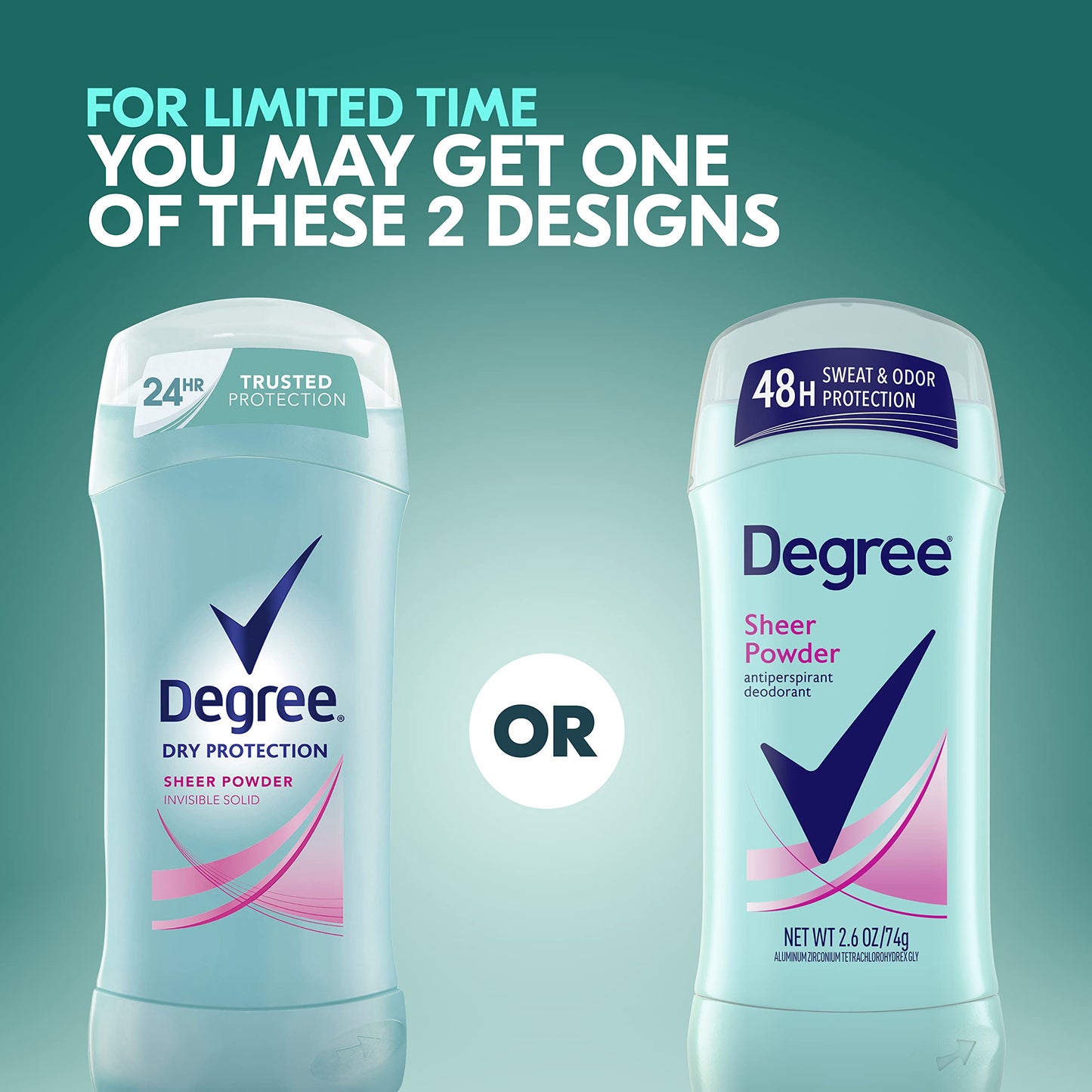 Degree Original Antiperspirant Deodorant 48-Hour Sweat & Odor Protection Sheer Powder Antiperspirant for Women 2.6 oz Beauty and Personal Care Degree