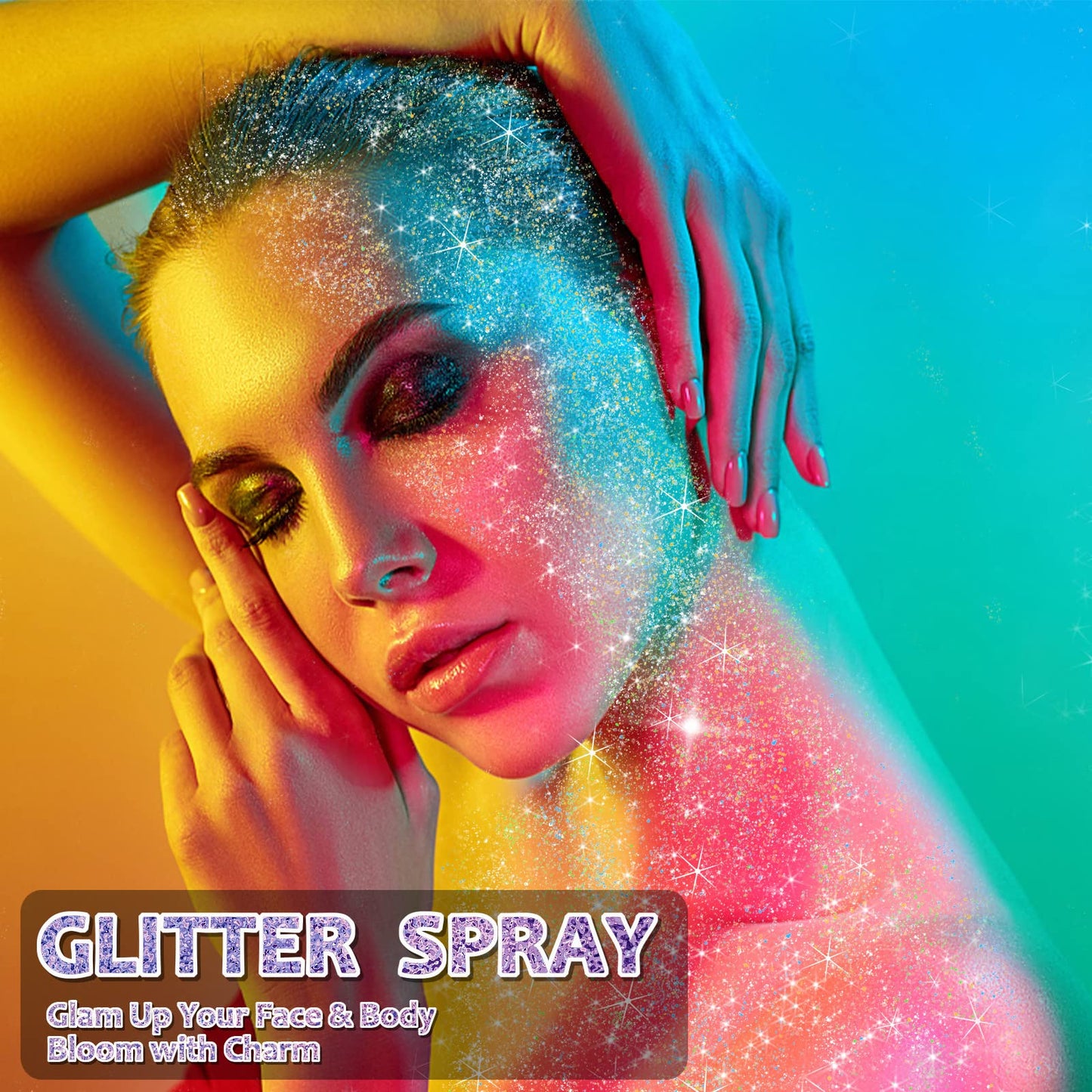 Body Glitter Spray, Gold Glitter Spray for Hair and Body, Include 1 Jar of Refills Beauty & Personal Care Yampahpa