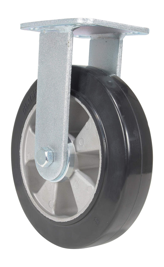 Vestil CST-VE-8X2MRA-R Rubber Rigid Caster 8 in. Diameter x 2 in. Width 881 Lb. Capacity Black/Gold