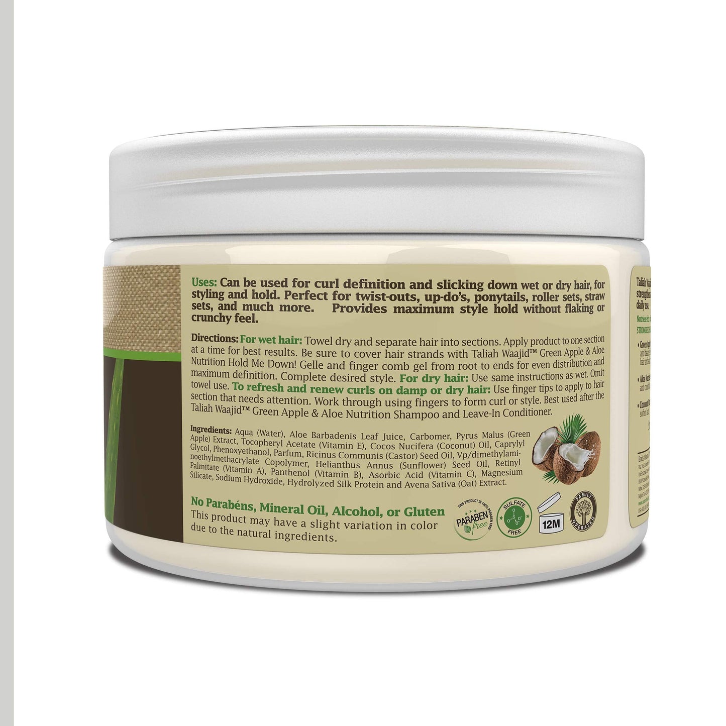 Taliah Waajid Green Apple & Aloe Nutrition Hold Me Down! Gelle 12oz Beauty & Personal Care Taliah Waajid black earth products