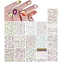 New 16 Large Sheets Nail Stickers for Women Kids Teens Little Girls Self Adhesive Nail Decals for Nail Art Decoration Include Flowers Butterfly Plants Beauty & Personal Care IHUKEIT