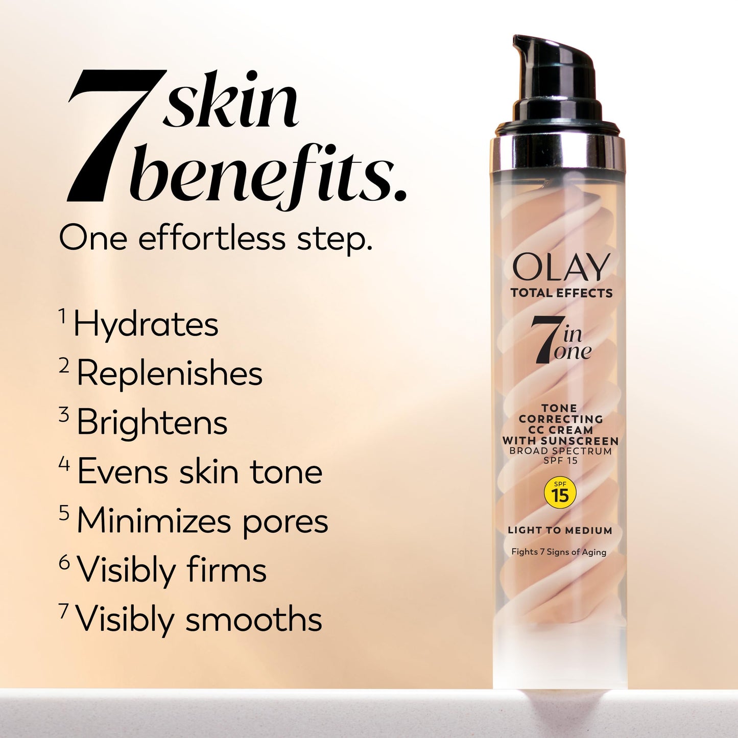 Olay Total Effects Tone Correcting Face Moisturizer with Sunscreen SPF 15, Light to Medium 1.7 Ounces Beauty & Personal Care Olay