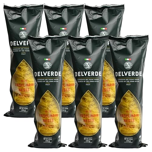 Delverde Artisan Made Angel Hair Nests with Spring Water Certified Kosher 8.8oz 6 pack Beauty & Personal Care Delverde