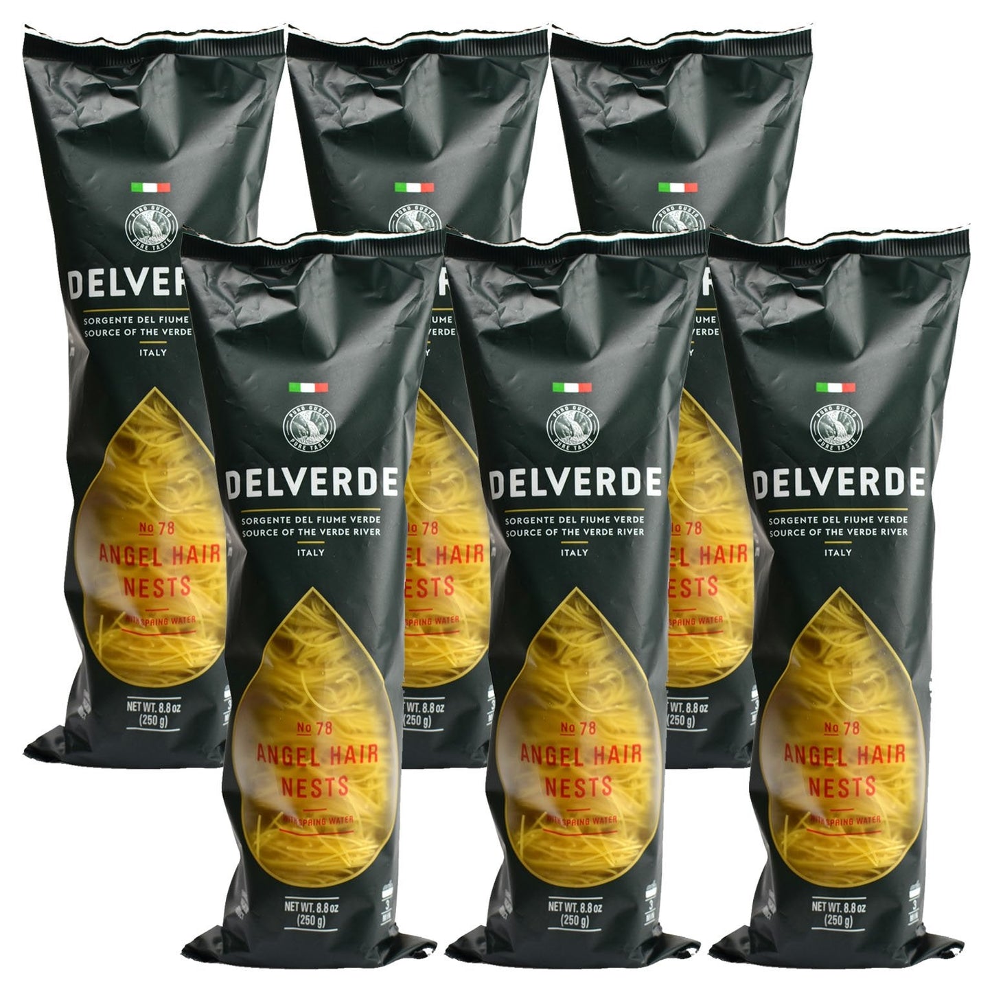Delverde Artisan Made Angel Hair Nests with Spring Water Certified Kosher 8.8oz 6 pack Beauty & Personal Care Delverde