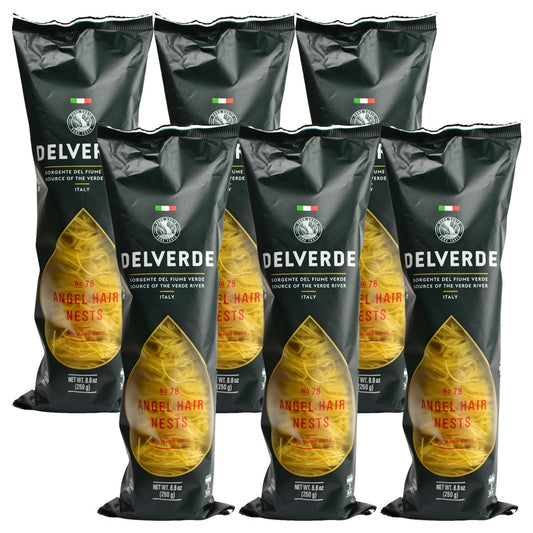 Delverde Artisan Made Angel Hair Nests with Spring Water Certified Kosher 8.8oz 6 pack Beauty & Personal Care Delverde