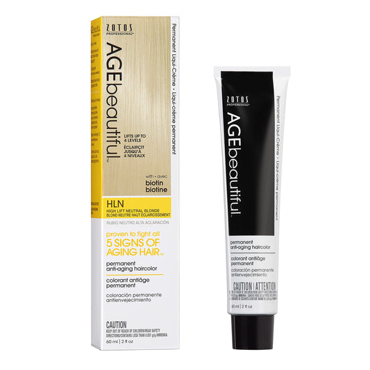 AGE beautiful Permanent Hair Color Dye Liqui Creme | 100% Gray Coverage | Anti-Aging Haircolor | Biotin for Thicker, Fuller Hair | Professional Salon Beauty & Personal Care AGE beautiful