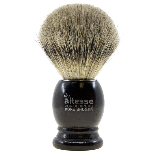 Altesse 75108 European Grey Badger Shaving Brush for Shave Cream, Shaving Soap, Shaving Cream Foam and Lather for Wet Shave With Shaving Razor, Safety Beauty and Personal Care Altesse