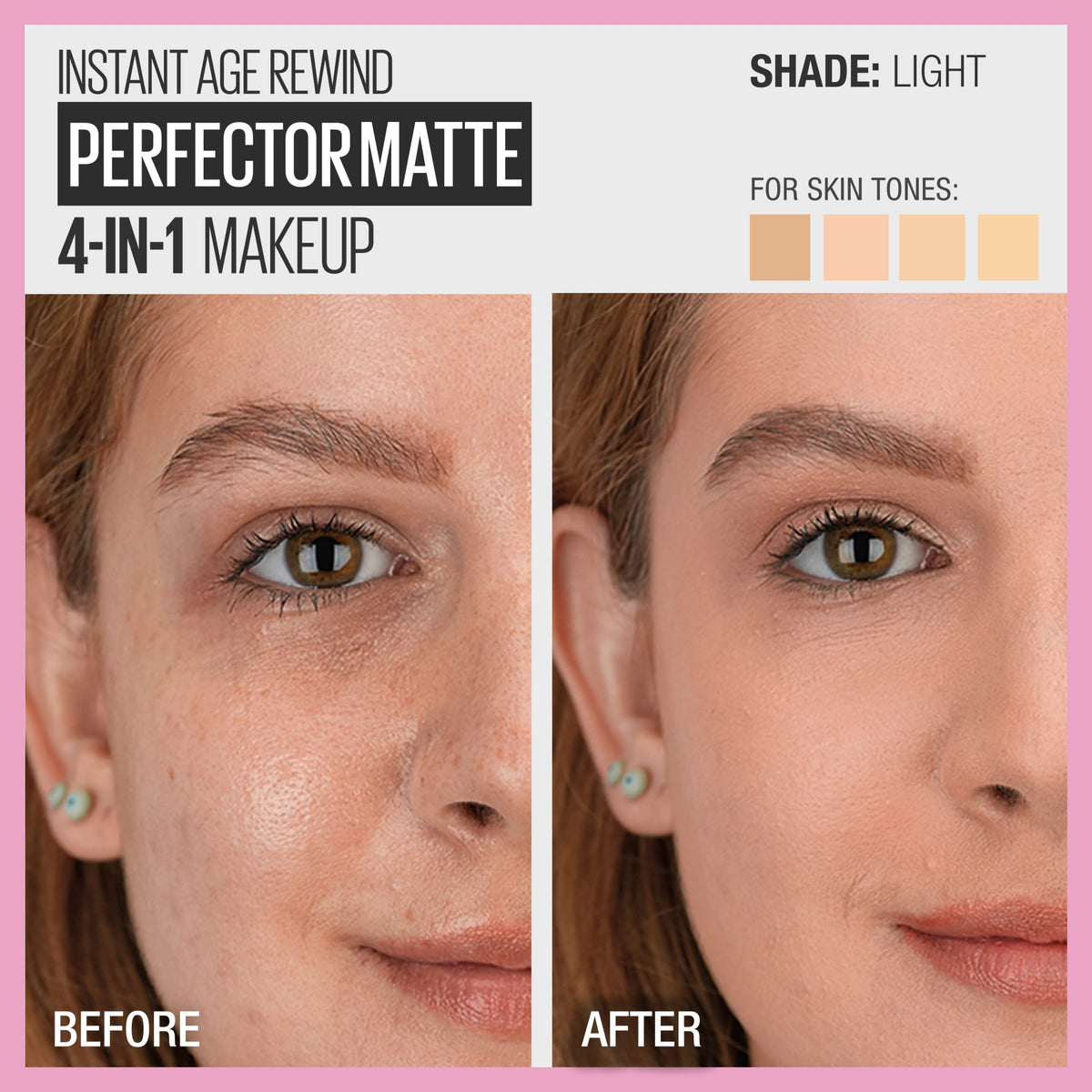 Maybelline Instant Age Rewind Instant Perfector 4-In-1 Matte Makeup, 01 Light, 1 Count Beauty & Personal Care MAYBELLINE