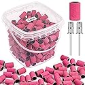 Rolybag Sanding Bands for Nail Drill 240 Grit Extreme Fine Nail Sanding Bands 200Pcs Pink Professional Sanding Bands and 2Pcs Nail Drill Bits Beauty & Personal Care Rolybag