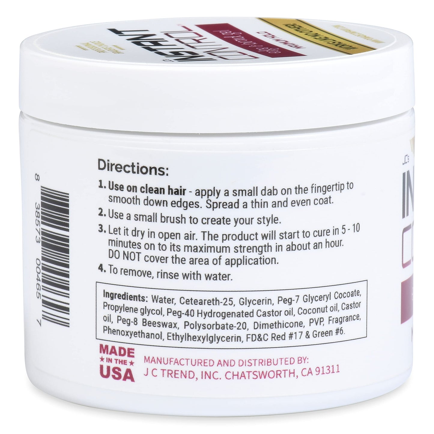 JC's Instant Control Edge & Braid Gel Max. Hold 4 oz.… Beauty & Personal Care JC's