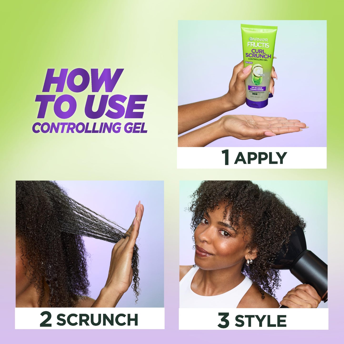 Garnier Fructis Style Curl Sculpt Conditioning Cream Gel for Bounce & Moisture, 5.1 Fl Oz, 1 Count (Packaging May Vary) Beauty & Personal Care Garnier