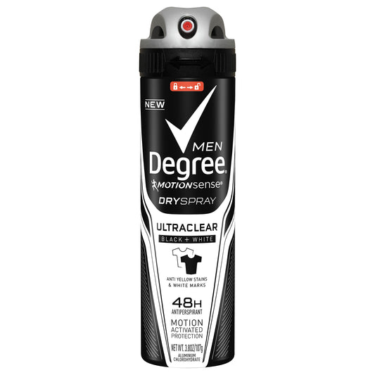 Degree Ultraclear Men's Antiperspirant Deodorant Dry Spray, Black/White, 3.8 Ounce (Pack of 1) Beauty and Personal Care Degree
