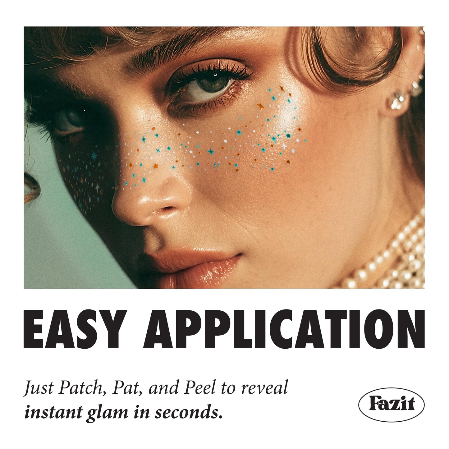 Fazit Makeup Patches - Show Stopping Speckles - Glow Up Make-Up Patches - Cute Glitter Makeup Accessories For Women - Cosmetic Glitter For Face Beauty & Personal Care Fazit