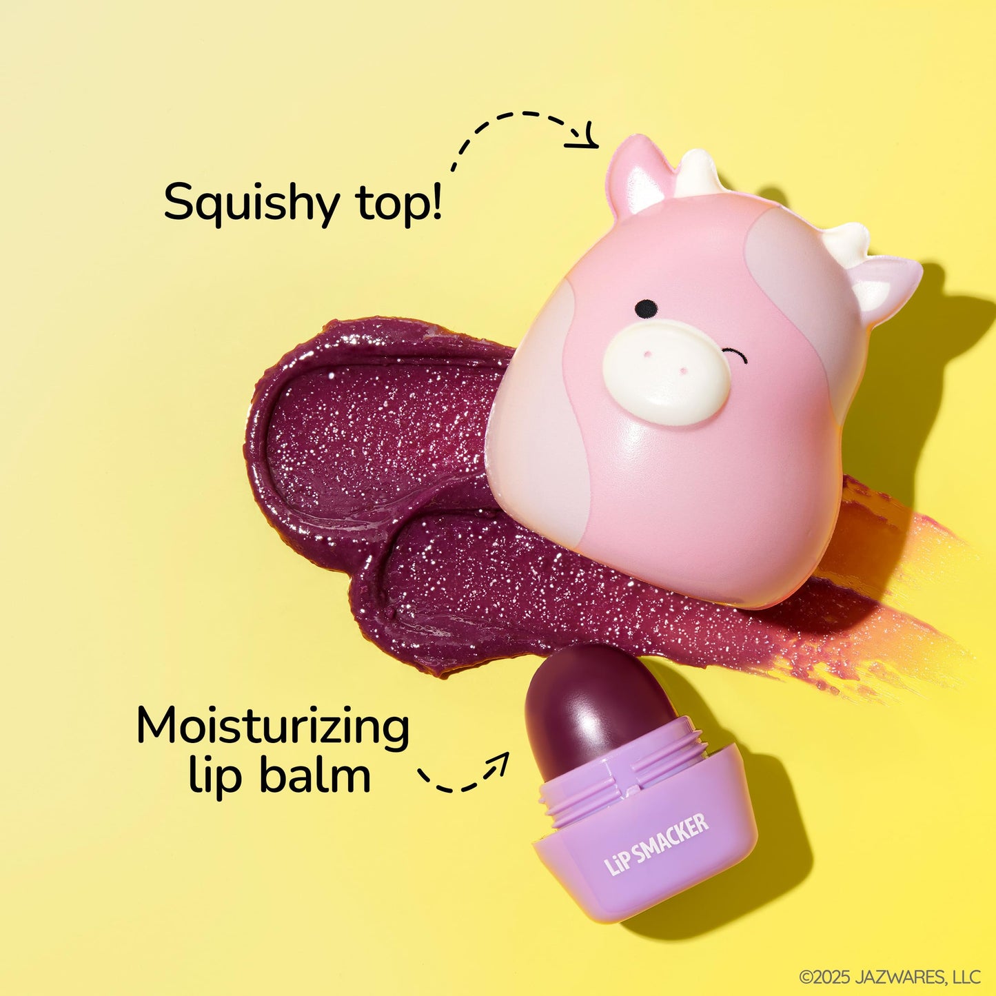 Lip Smacker Squishmallows Moisturizing Lip Balm, Fun Soft Squishy Collectible Top, Hydrates & Smooths - Patty Beauty and Personal Care Lip Smacker