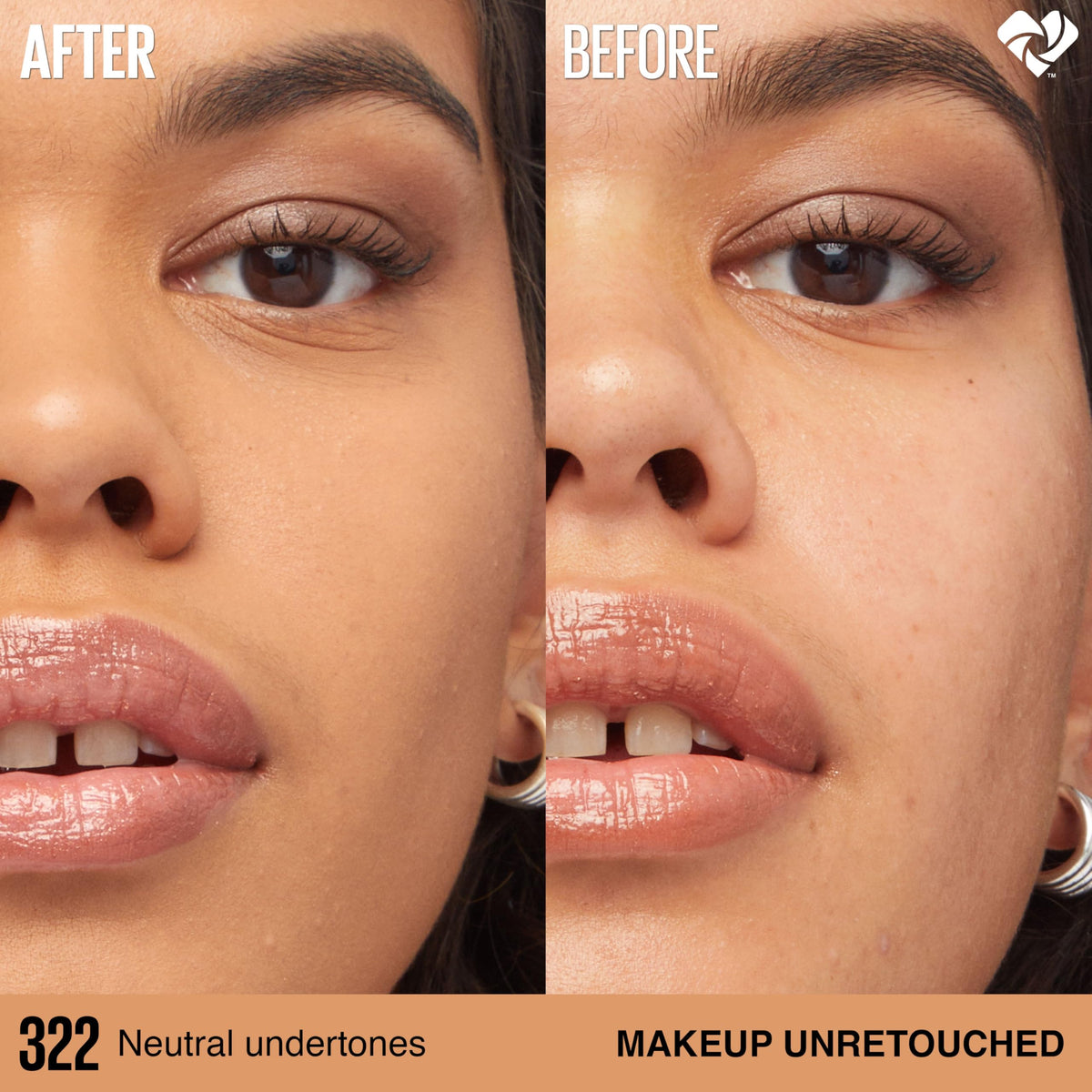 Maybelline Super Stay Lumi-Matte Foundation, Lightweight and Buildable Full Coverage Foundation Makeup For Up To 30HR Wear, 322, 1 Count