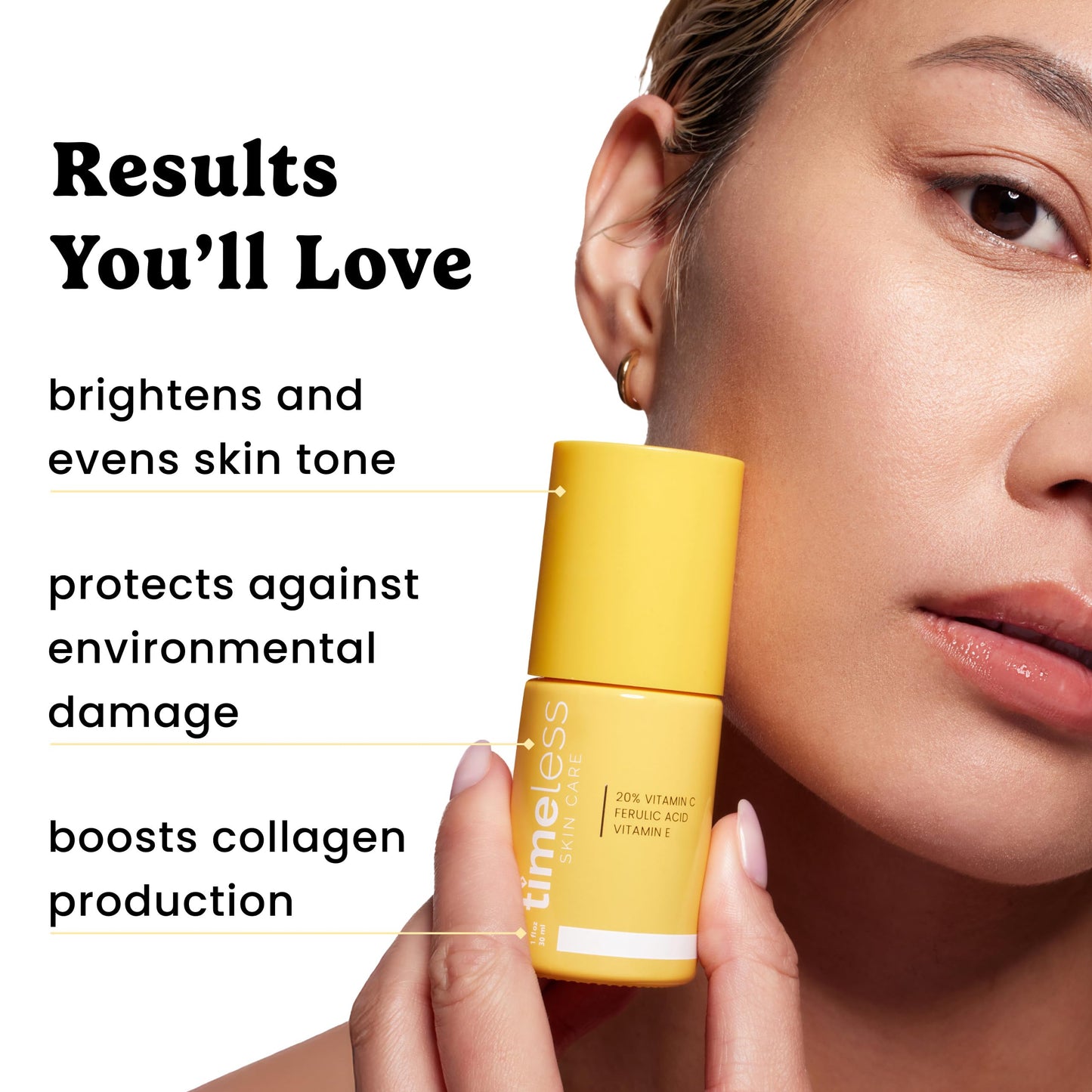 Timeless Skin Care Vitamin C Serum with Vitamin E & Ferulic Acid - Brightening Serum - for Oily & Dry Skin - Fragrance-Free - 1.7 oz Beauty & Personal Care Timeless Skin Care