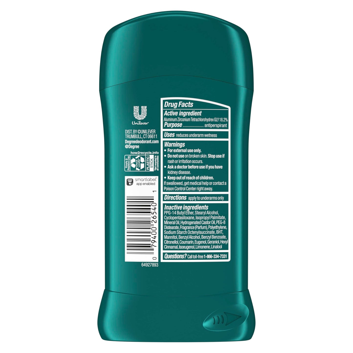 Degree Men Original Antiperspirant Deodorant Cool Rush 48-Hour Sweat & Odor Protection Antiperspirant For Men 2.6 oz Beauty and Personal Care Degree