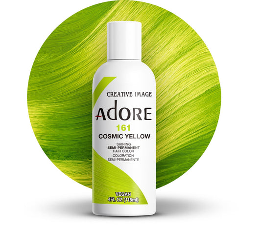 Adore Semi Permanent Hair Color (161 Cosmic Yellow) | Vegan & Cruelty-Free Yellow Hair Dye | No Ammonia, No Peroxide, No Alcohol | 4 Fl Oz Beauty & Personal Care Adore
