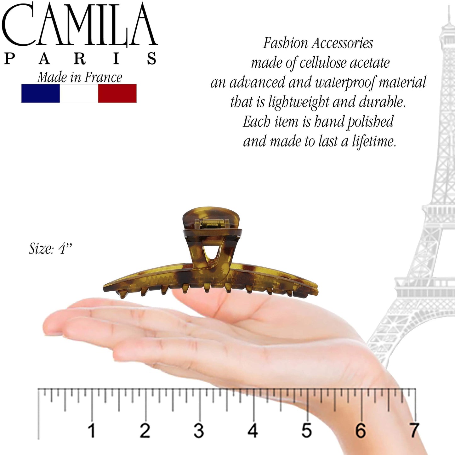 Camila Paris CP2382 French Hair Clip for Women, Narrow, Strong Hold Grip Double Teeth Girls Hair Claw Clips Jaw, Fashion Durable Styling Hair Beauty & Personal Care Camila