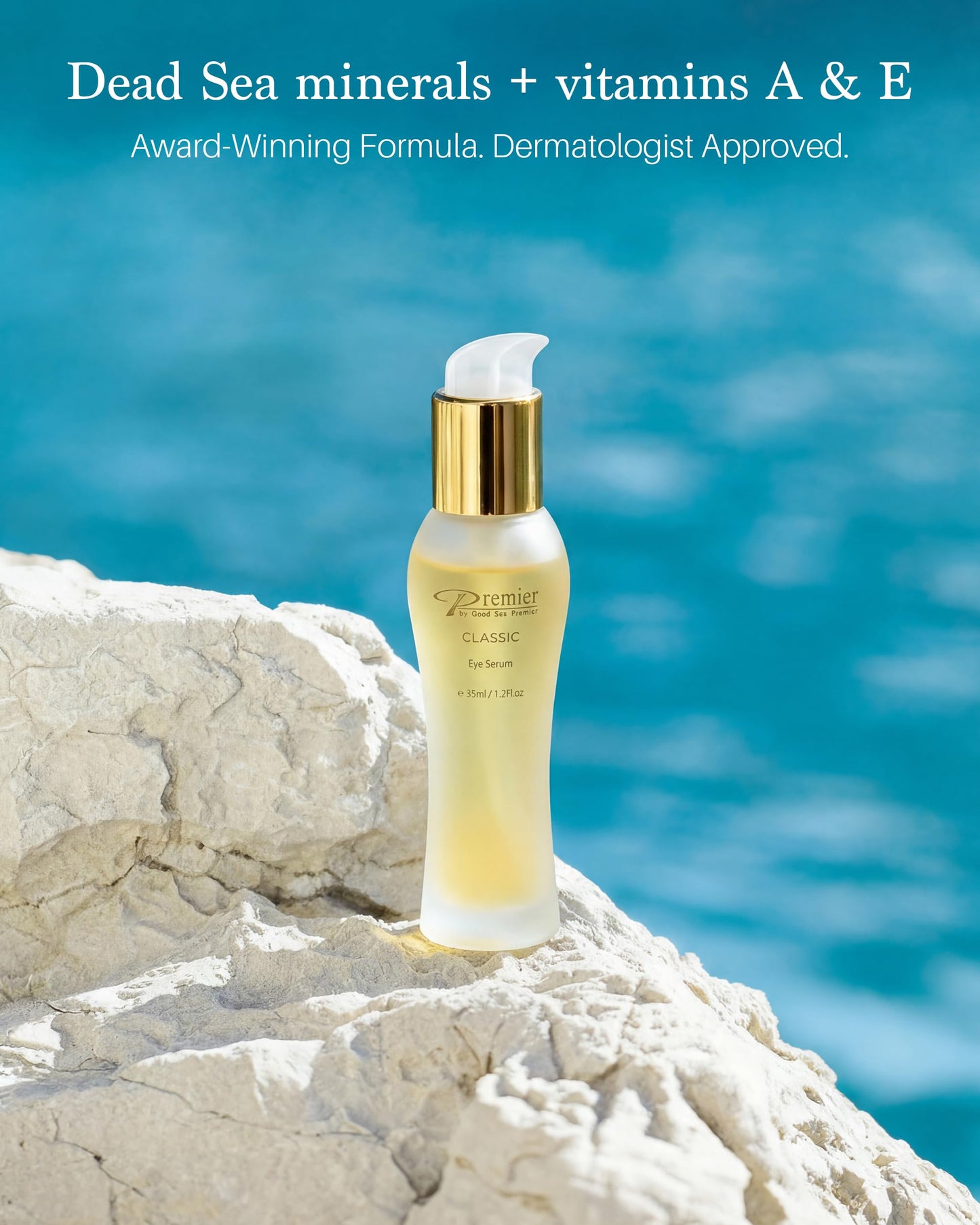 Premier Dead Sea Classic Eye Serum, Hypoallergenic, Age defying, Helps minimize wrinkles, Dark circles, Sagging skin, Reduce bags, with vitamins A & E Beauty & Personal Care Premier
