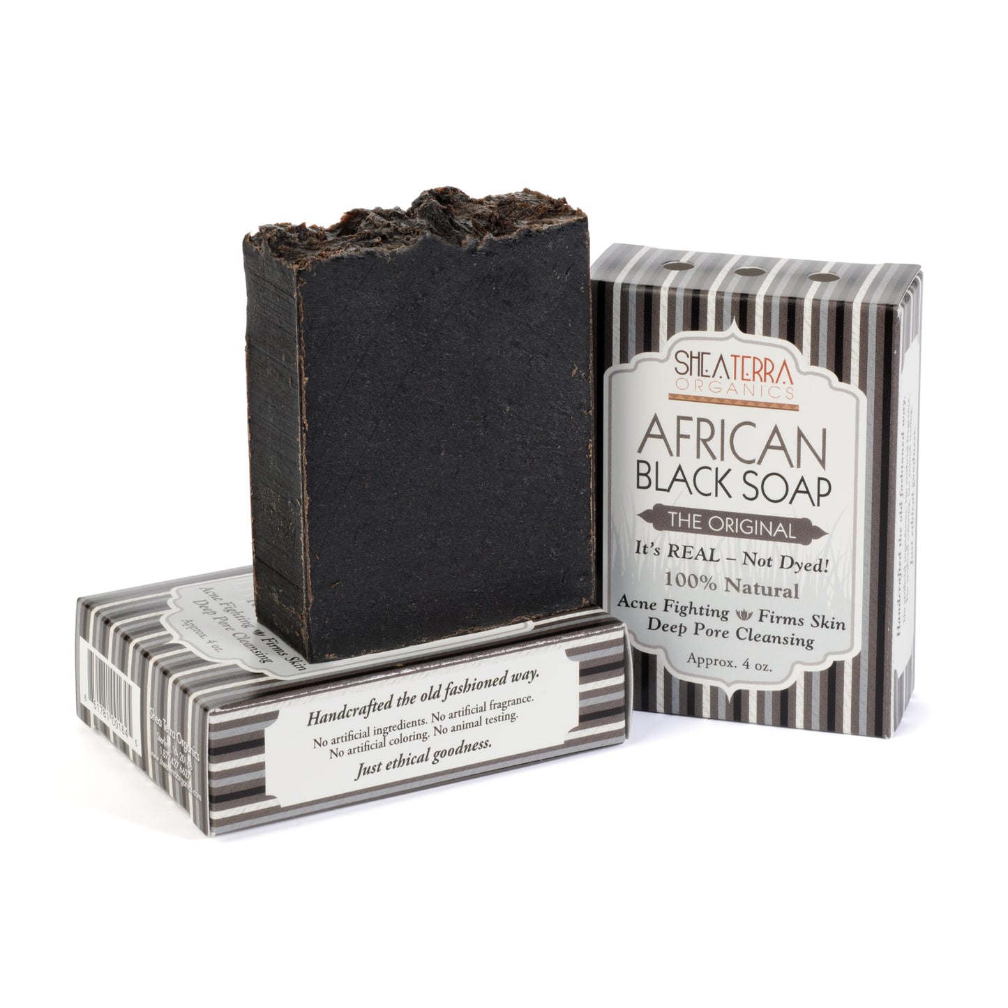 Shea Terra Organics Authentic African Black Soap Bar| Non Toxic All Natural Black Soap Full Body Wash that Cleanse, Refine, Firm Skin, Remove Acne Beauty & Personal Care Shea Terra Organics