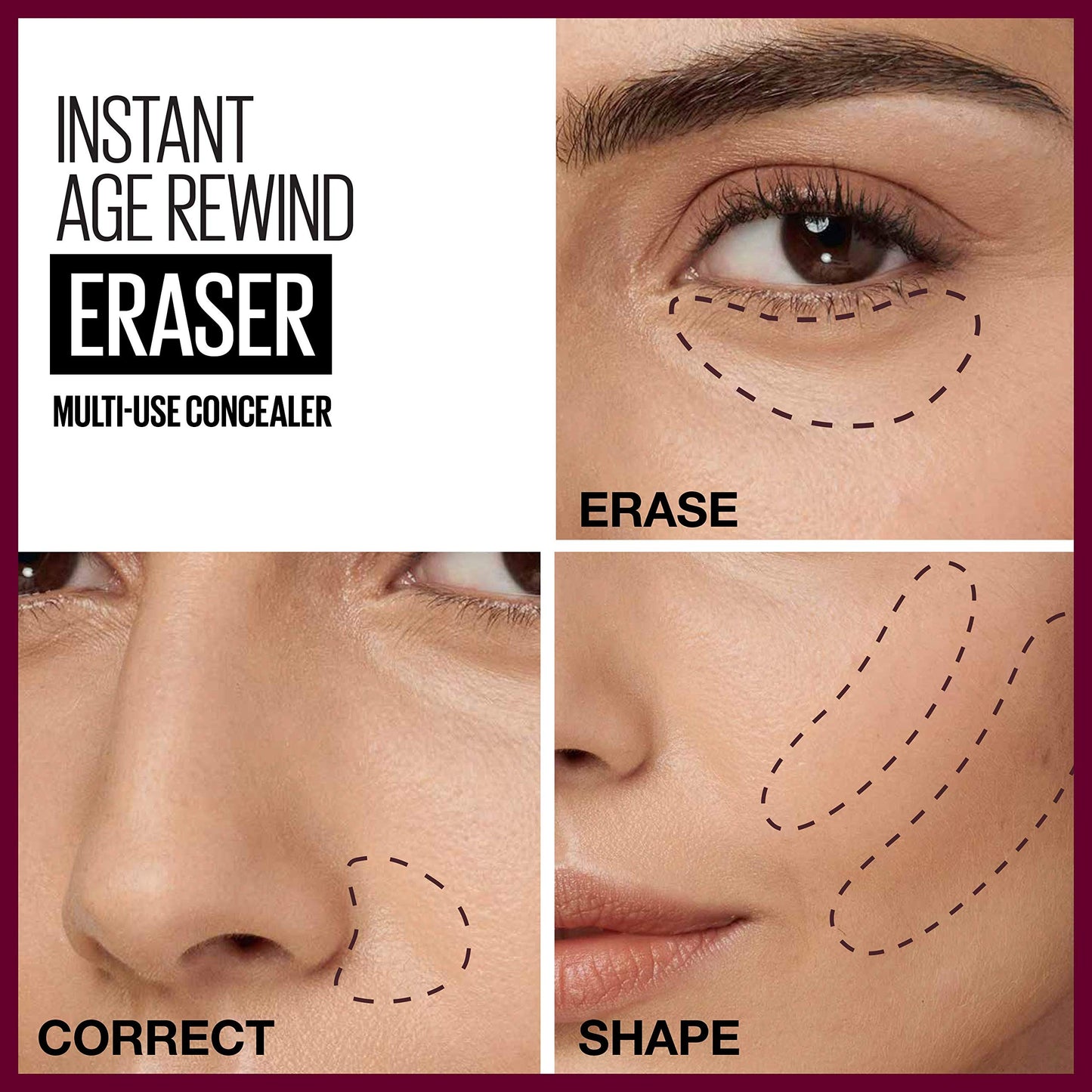 Maybelline Instant Age Rewind Eraser Dark Circles Treatment Multi-Use Concealer, Honey, 0.2 Fl Oz (Pack of 2) Beauty & Personal Care MAYBELLINE