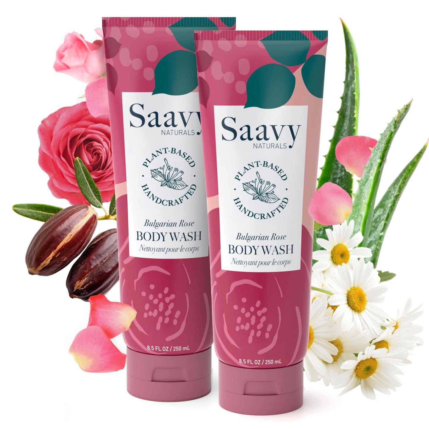 Saavy Naturals Moisturizing Body Wash for Sensitive Skin- Plant-Based & Pure with Coconut Oil, Shea Butter & Aloe Vera - Paraben-Free, Cruelty-Free Beauty & Personal Care Saavy Naturals