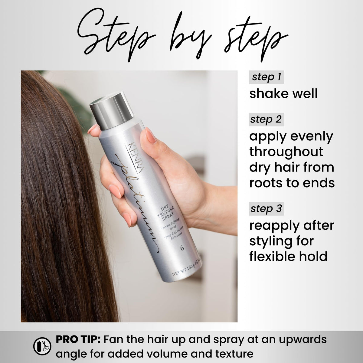 Kenra Platinum Dry Texture Spray 6 | Texture Defining Styler | Increases Texture & Fullness | Absorbs Oils & Impurities | Ultra-Lightweight