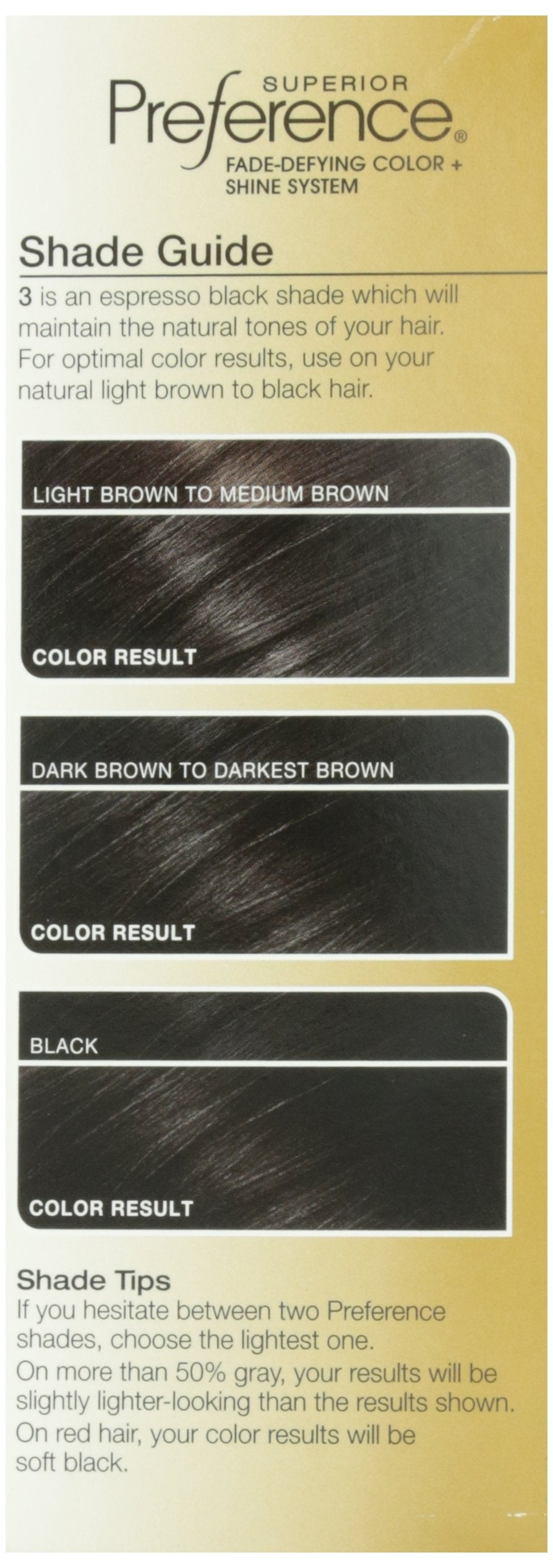 L’Oreal ParisSuperior Preference Fade-Resistant Conditioning Colorant, Level 3 Permanent, Soft Black/Natural 3 (Pack of 3) Beauty & Personal Care L'Oreal Paris