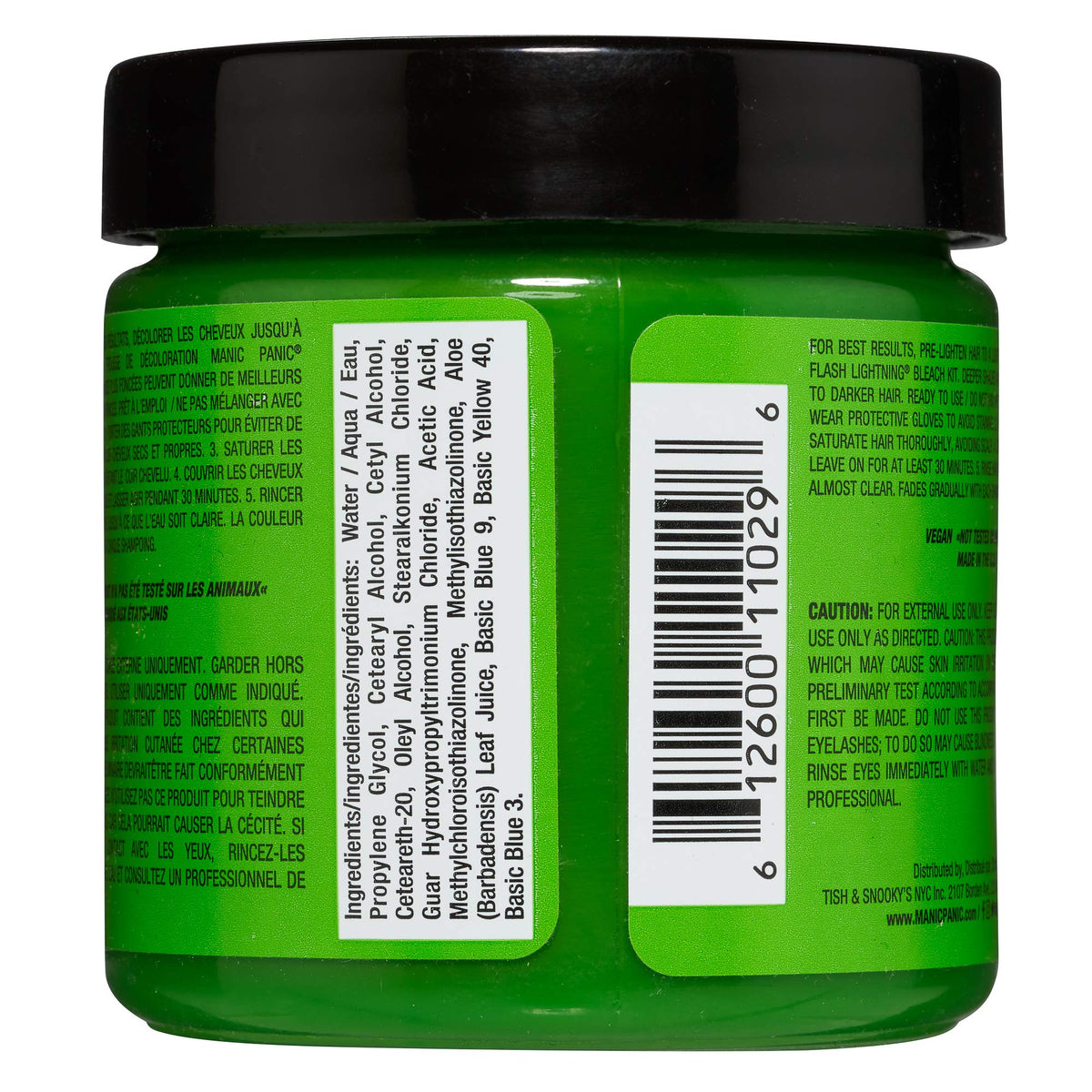 MANIC PANIC Classic Electric Lizard Semi Permanent Hair Color - Bright Neon Green Hair Dye for Women & Men That Lasts 4-6 Weeks - Vegan, Ammonia Beauty & Personal Care MANIC PANIC