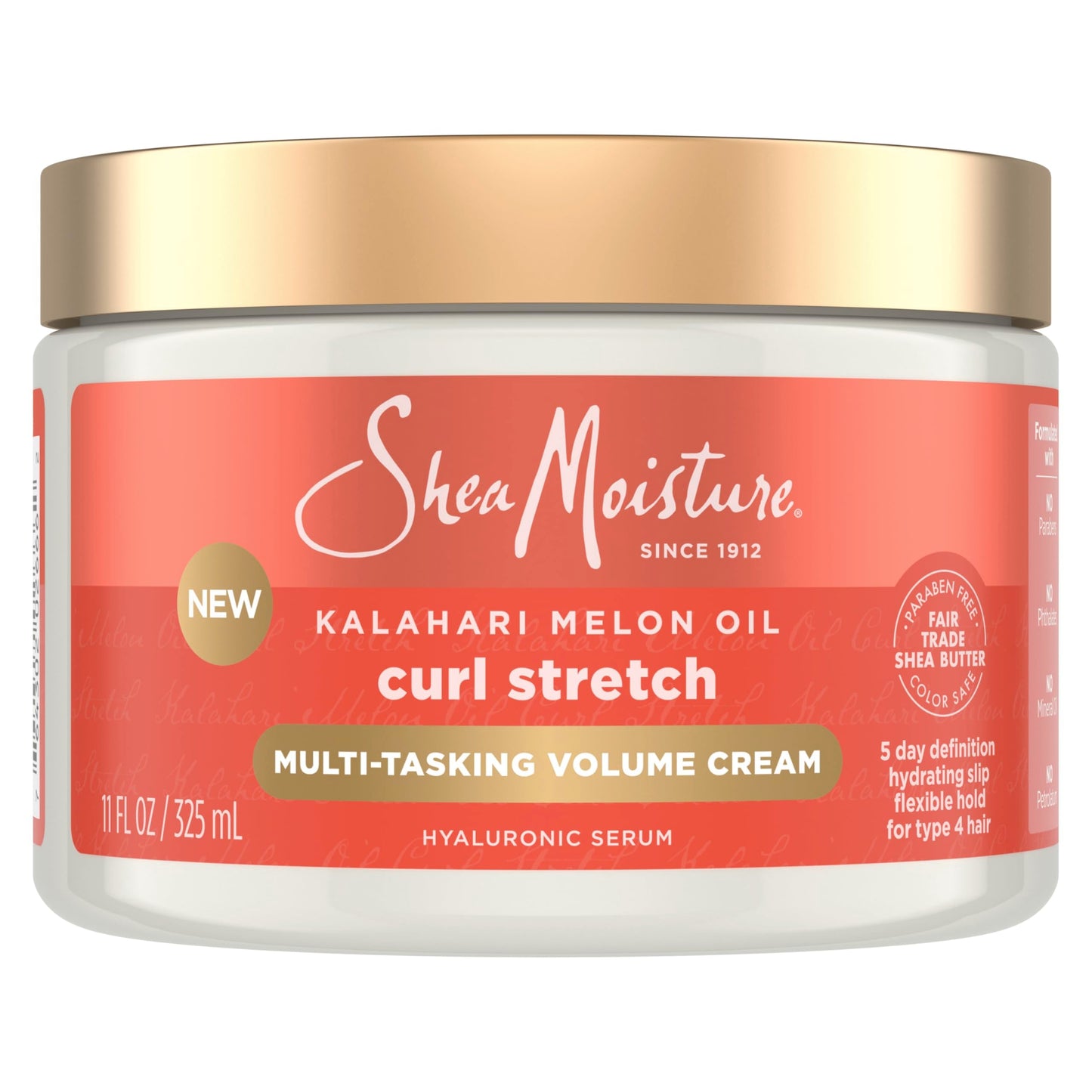 SheaMoisture Curl Stretch Multi-tasking Volume Cream Kalahari Melon Oil and a Tropical Vacation Scent With Hydrating Hyaluronic Serum, Defines Type 4 Beauty & Personal Care Shea Moisture