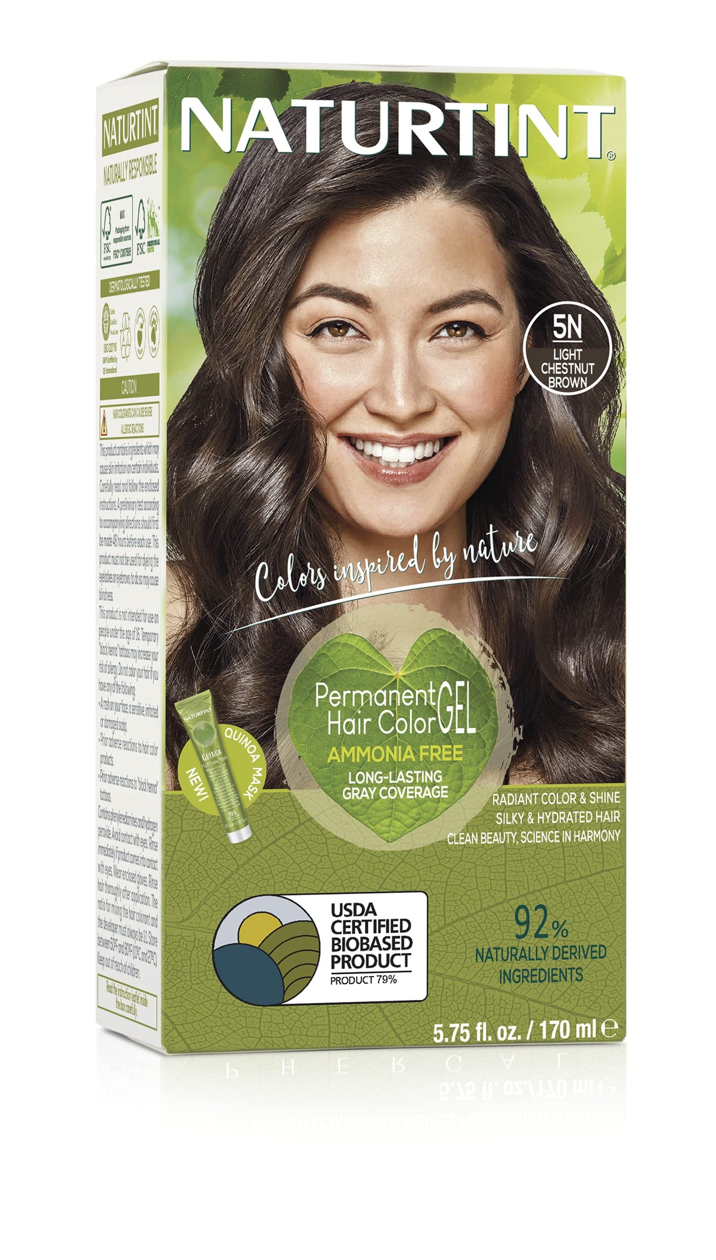 Naturtint Permanent Hair Colorant, 5.6 Ounces - Light Chestnut Brown Beauty & Personal Care Naturtint