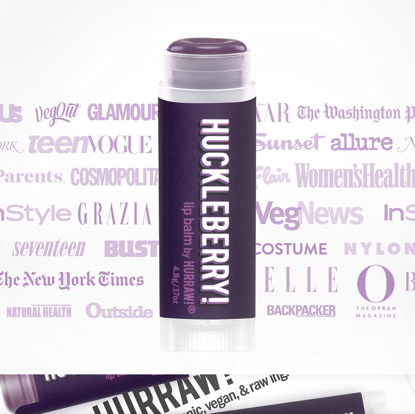 Hurraw! Huckleberry Lip Balm: Organic, Certified Vegan, Cruelty and Gluten Free. Non-GMO, 100% Natural Ingredients. Bee, Shea, Soy and Palm Free. Made Beauty & Personal Care HURRAW!