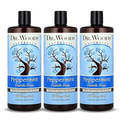 Dr. Woods Peppermint Liquid Castile Soap- Castile Soap with Pure Peppermint Oil, Body Wash for Men and Women, Organic Shea Butter, Natural Cleaner Beauty & Personal Care Dr. Woods