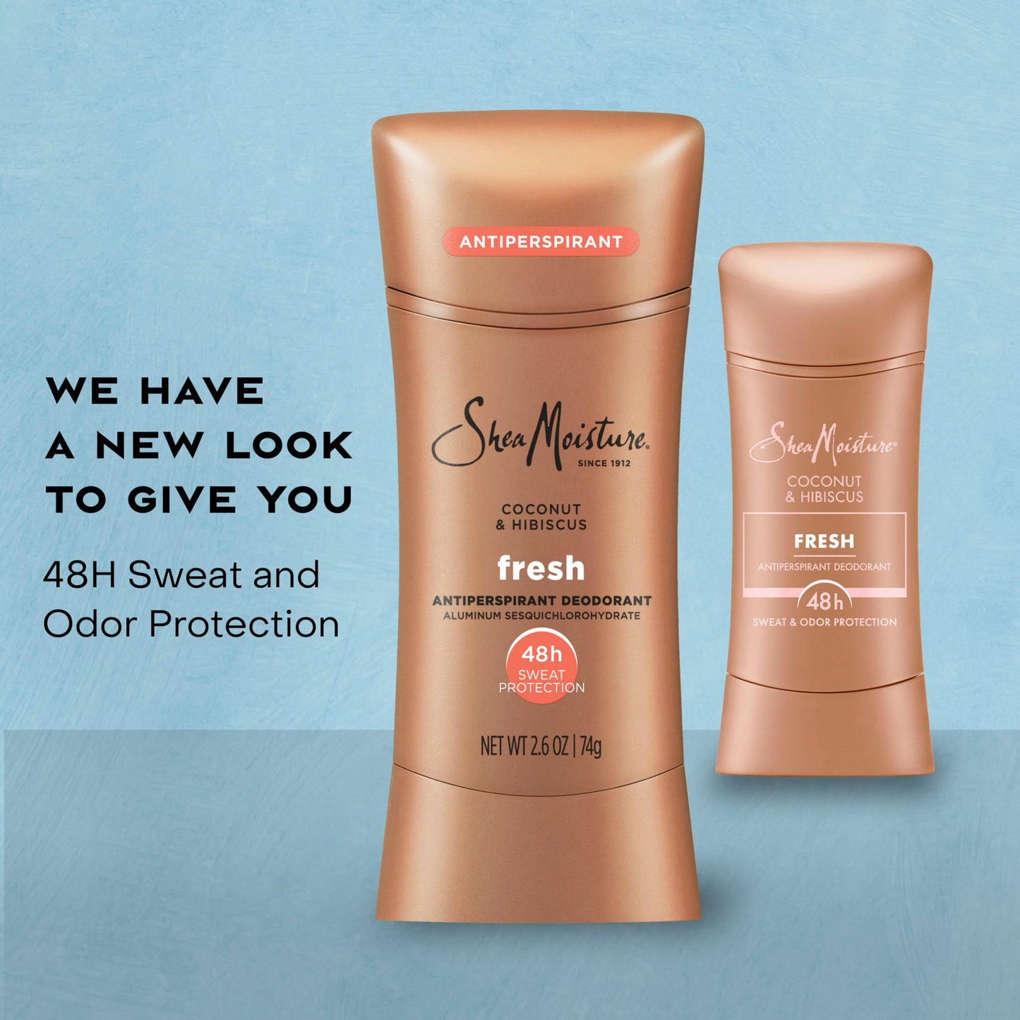 SheaMoisture Antiperspirant Deodorant Stick Fresh Coconut & Hibiscus 2 Count for 48HR Sweat & Odor Protection with No Parabens & No Mineral Oil 2.6 oz Beauty and Personal Care Shea Moisture