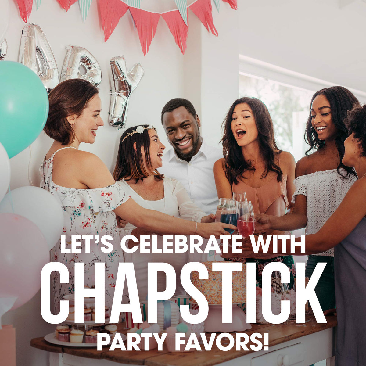 Chapstick Party Favor Lip Balm Gift Pack It's a Baby 10 sticks 0.15 oz each, Cream White Beauty & Personal Care ChapStick