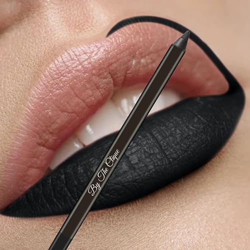 By The Clique Premium Long Lasting Black Matte Lip Liner and Face Pencil | Noche Bella | Goth Liner and Full Lip Coverage | Halloween | Mime Beauty & Personal Care By The Clique
