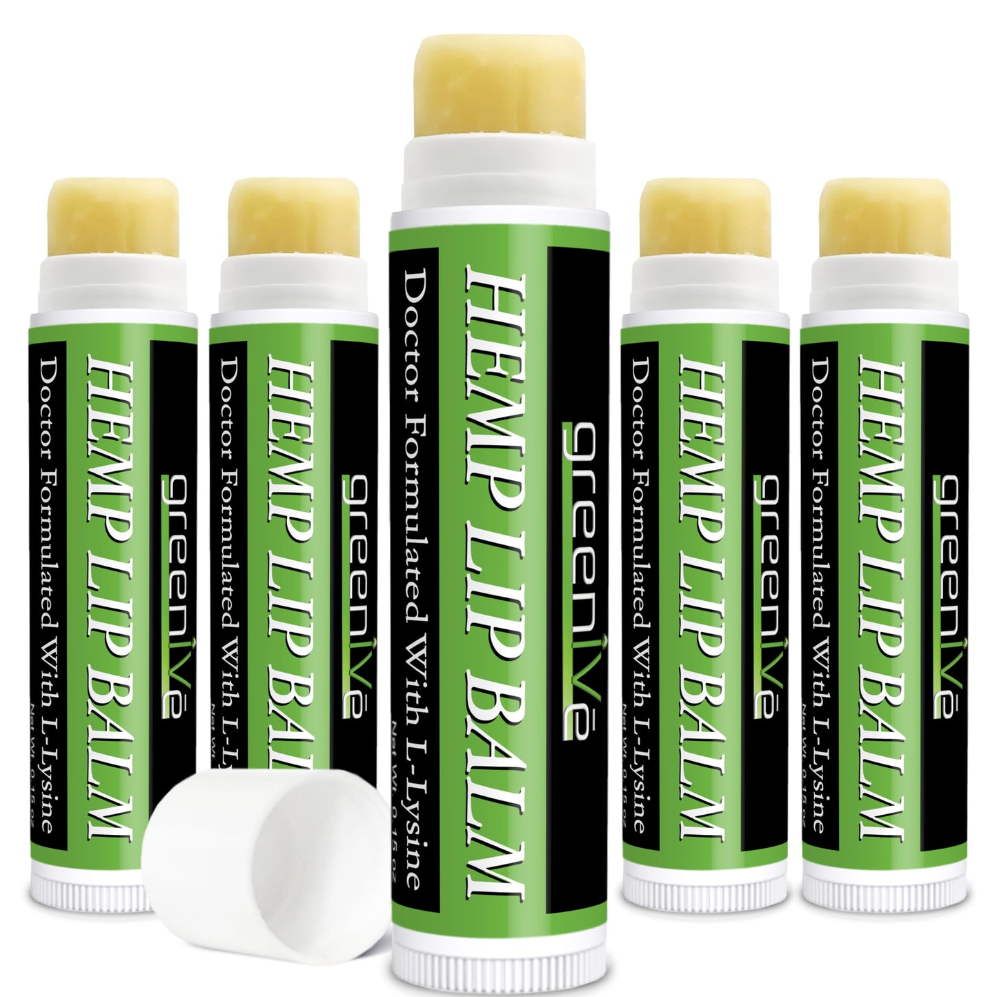 GreenIVe Hemp Lip Balm, Vegan, Omegas 3 & 6, Vitamin E, L-Lysine, Hydrating Handcrafted (5) Beauty & Personal Care GreenIVe