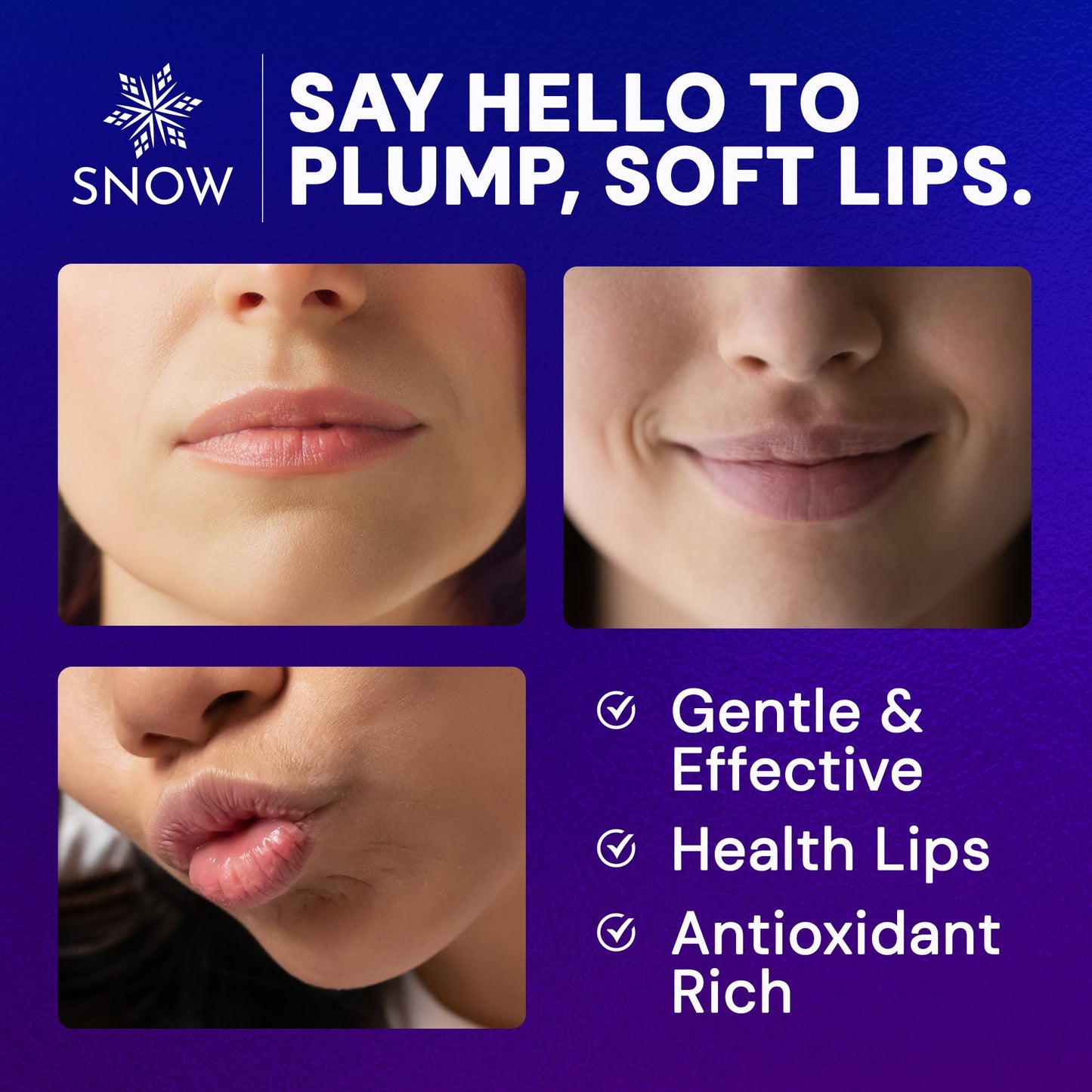 SNOW Overnight Lip Treatment - Moisturizing Lip Balm with Shea Butter & Vitamin E - Lip Treatment for Dry, Cracked Lips - Sulfate-Free Lip Treatment Beauty & Personal Care SNOW