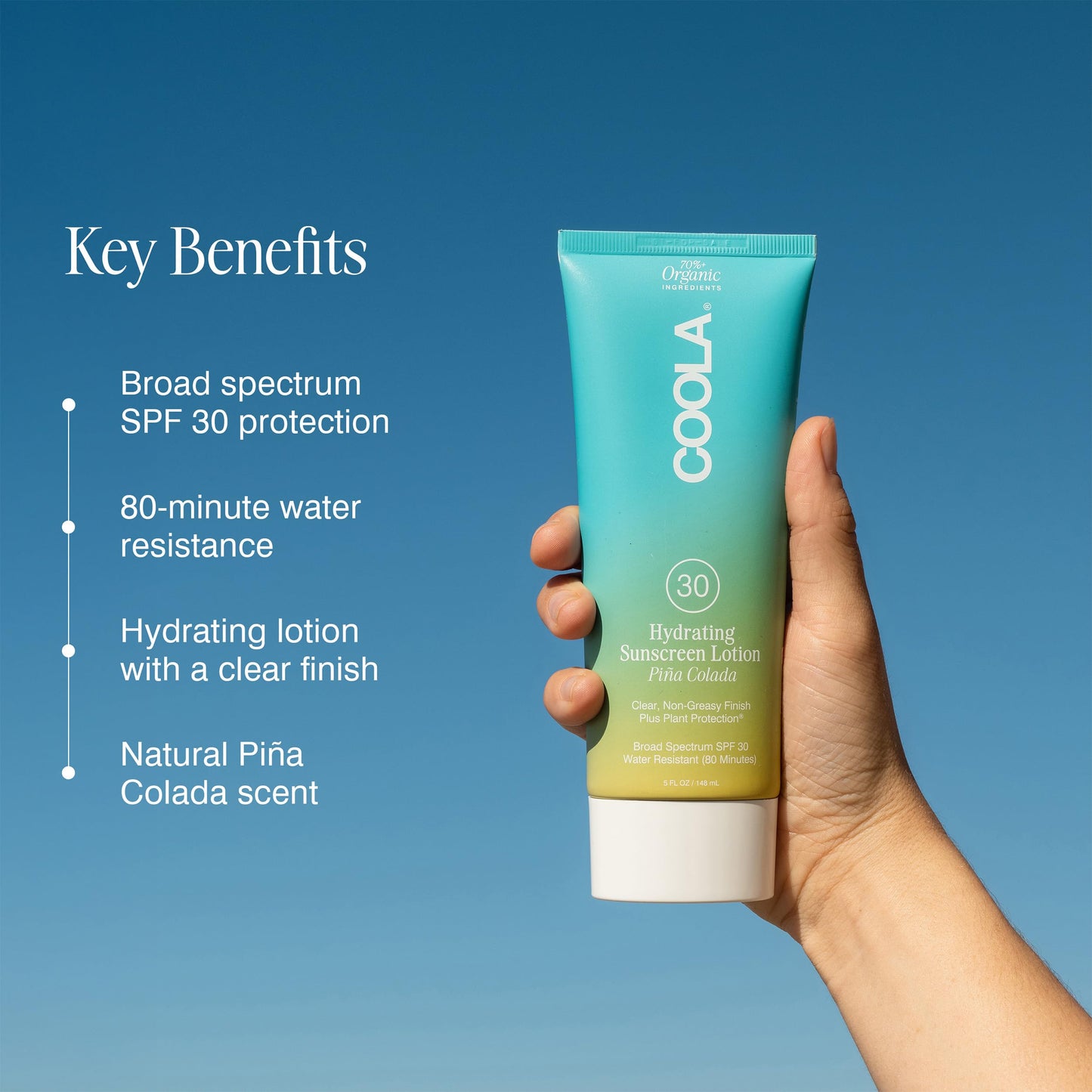 COOLA Organic Sunscreen SPF 30 Sunblock Body Lotion, Dermatologist Tested Skin Care for Daily Protection, Vegan and Gluten Free, Piña Colada, 5 Fl Oz Beauty & Personal Care COOLA