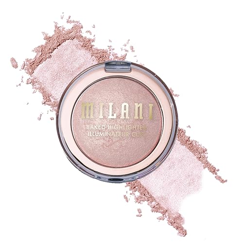 Milani Baked Highlighter - Long-Lasting Powder for Natural Radiant Glow- Buildable & Blendable Face Makeup with Lit-From-Within Finish- Vegan Beauty & Personal Care Milani