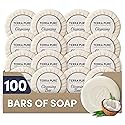 Travel Size Hotel Bar Soap 100 Count 0.6 oz Bars Guest Amenities for Hotels Vacation Rentals & Short Term Rentals Paraben Free White Tea & Coconut Beauty & Personal Care Terra Pure
