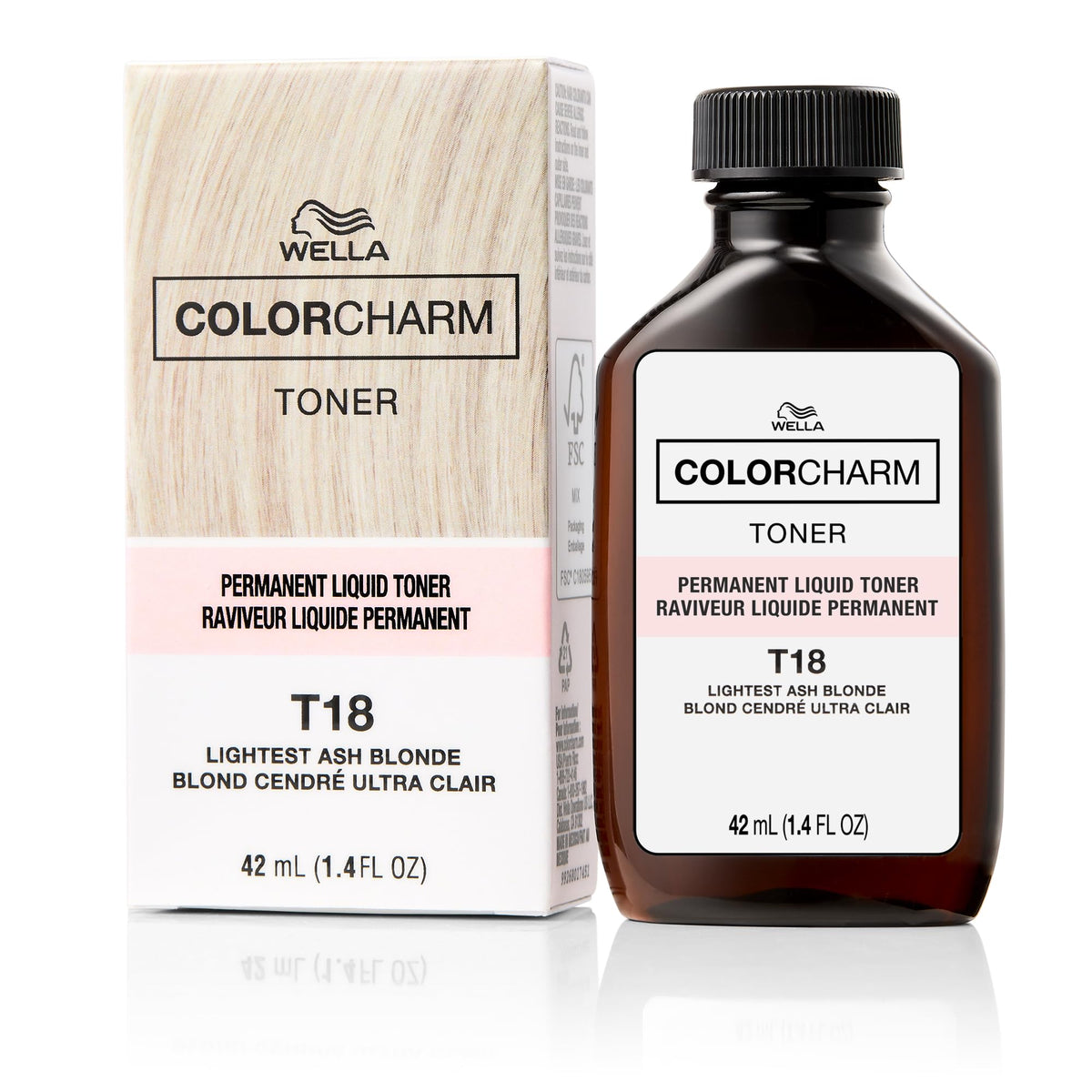 COLORCHARM Permanent Liquid Toners | Neutralize Brass | Free of Parabens | Vegan | T18 Lightest Ash Blonde | 1.4 Fl Oz Beauty & Personal Care COLORCHARM