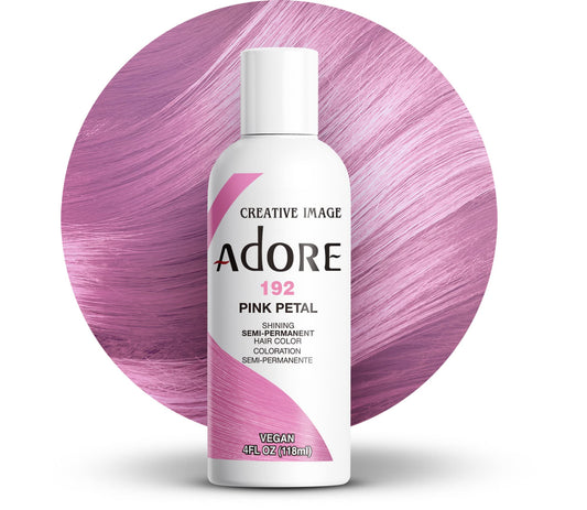 Adore Semi Permanent Hair Color (192 Pink Petal) | Vegan & Cruelty-Free Pink Hair Dye | No Ammonia, No Peroxide, No Alcohol | 4 Fl Oz Beauty & Personal Care Adore